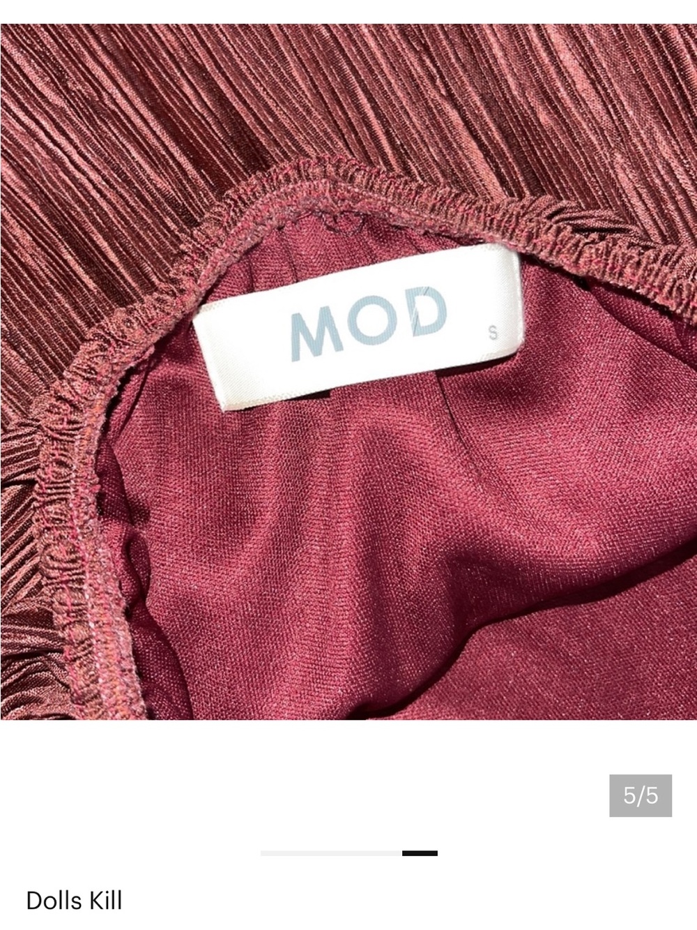 MOD Halter Maroon dress small - Picture 3 of 3